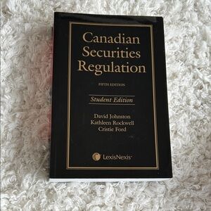 Canadian Securities Regulation - Student Edition Book